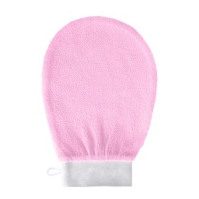 Rayon Viscose Fiber Medium Fine Sand Exfoliating Bath Gloves (Option: Pink-1PC)