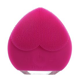 Electric Silicone Cleansing Instrument Facial Brush (Option: Rose Red-Manual Battery Free)