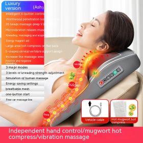 Neck Massager Neck Waist Back Lumbar Spine Lumbar Massage Cushion Home Kneading Pillow (Option: Advanced Edition-US)