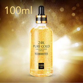 24k Yellow Gold Face Serum Anti Aging Serum Facial Lifting Collagen Essence Skin Care Whitening Acido Hialuronico Moisturizing (NET WT: 100ML)