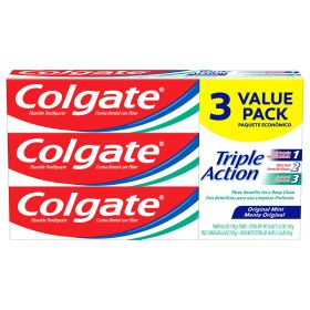Colgate Triple Action Toothpaste;  Original Mint;  3 Pack;  6 oz
