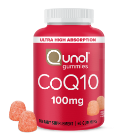 Qunol CoQ10 Gummies, 100mg, Ultra-High Absorption, Heart Health Supplement, 60 Count