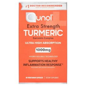 Qunol Turmeric Curcumin Capsules (60 Count) with Ultra High Absorption, 1000mg Joint Support Herbal Supplement