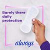 Always Thin No Feel Protection Daily Liners Regular Absorbency Unscented;  162 Ct