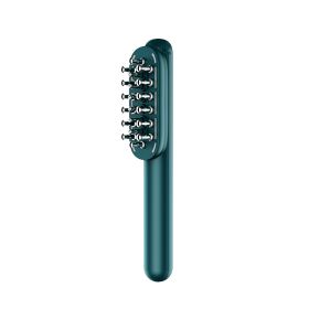 Color Light RF Comb Micro Current Hair Comb Hair Care Dense Hair Instrument Massage (Option: Dark Green)