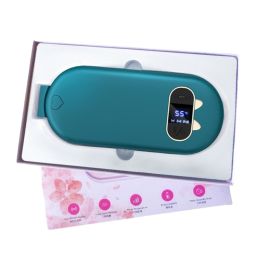 Portable Menstrual Heat Pad, 3 Temp Massage, Relieve Cramps, Women's Care (Color: Blue)