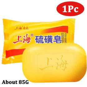 85/170G Shanghai Sulfur Soap For Skin Oil Control Facial Cleansing Eczema Pimple Mite Acne Remover Bath Healthy Clean Skin Care (Color: 1pc Sulfur)