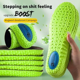Sports Shock Absorption Insole Green PU Memory Foam Breathable Arch Support Orthopedic Shoes Pad Men Women Feet Care Shoes Pad (Shoe Size: EU39-40(250mm))